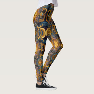 Leggings L'art aztèque, vibrant, reflétant la culture