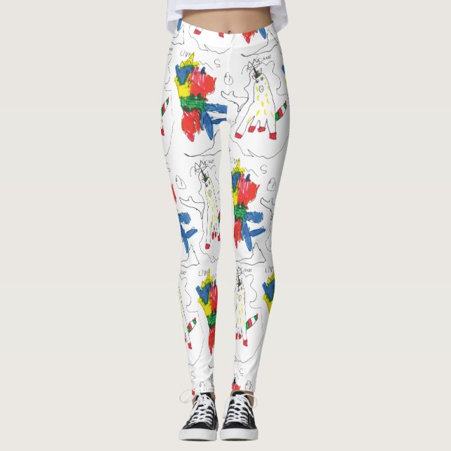 Leggings L'art basquiat d'Olivia  (Devant)