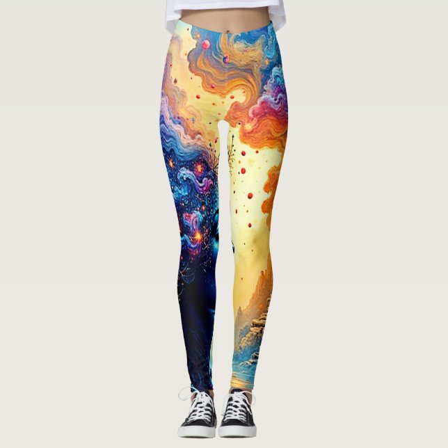 Leggings L'art de l'esprit cosmique (Devant)