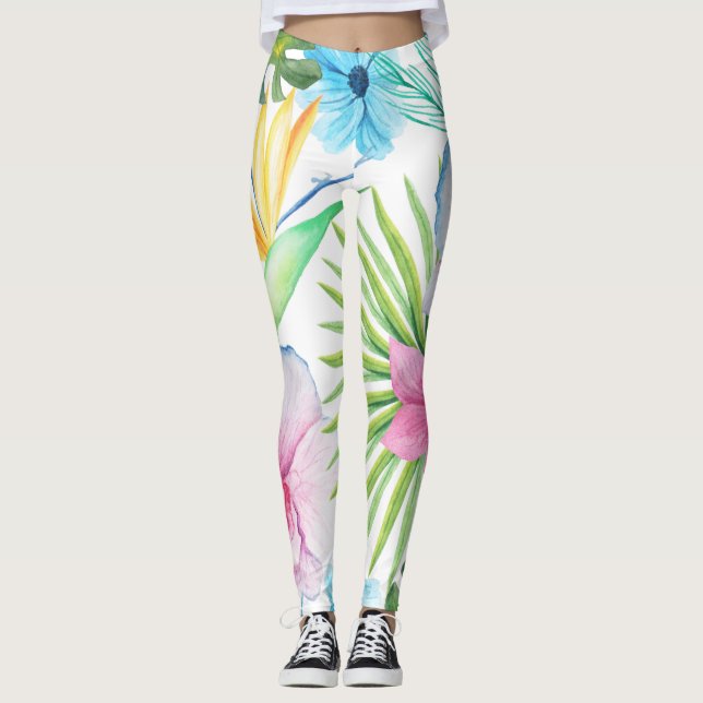 Leggings L'art des oiseaux tropicaux (Devant)