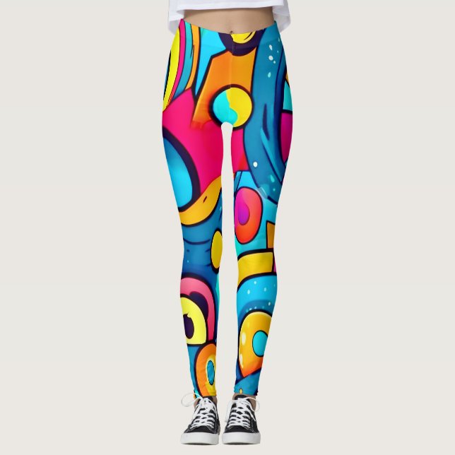 Leggings L'art du carnaval cosmique (Devant)