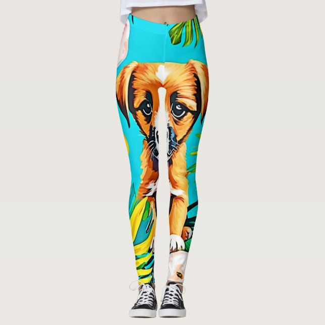 Leggings L'art du chien de la Jungle (Devant)