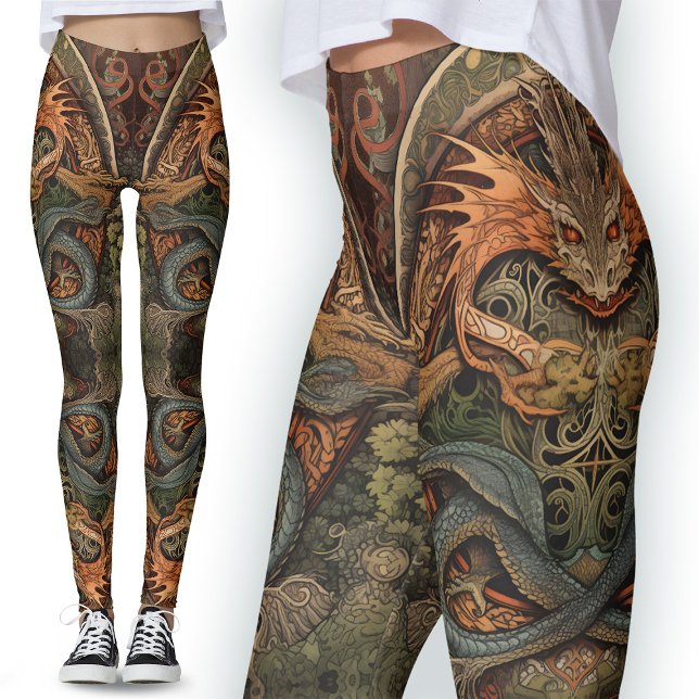 Leggings L'art du tatouage au dragon chinois (Créateur téléchargé)