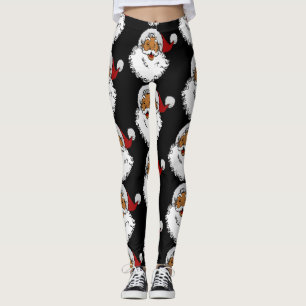 Leggings latino-biracial santa claus