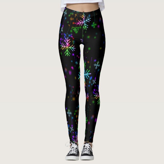 Leggings L'atmosphère de Noël festive et animée de Slippery (Devant)