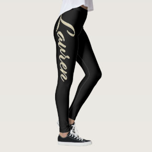 Leggings Lauren blanc or Écriture Hose