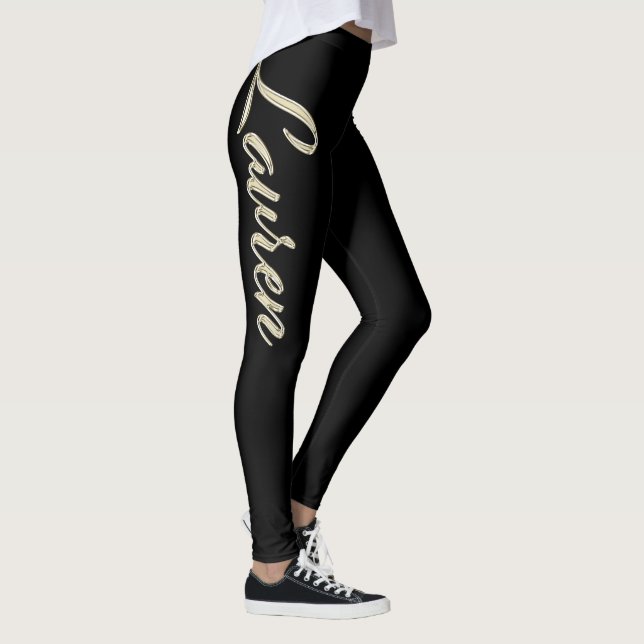 Leggings Lauren blanc or Écriture Hose (Droite)