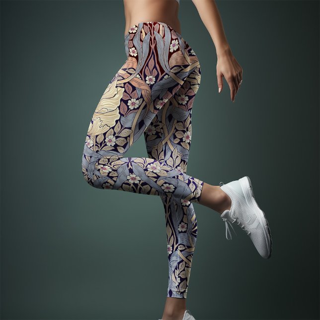 Leggings Lavande violette de yoga à deux tons William Morri (Créateur téléchargé)