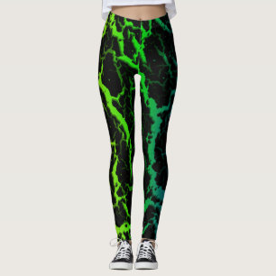 Leggings Lave spatiale craquelée - Arc-en-ciel OYGBP