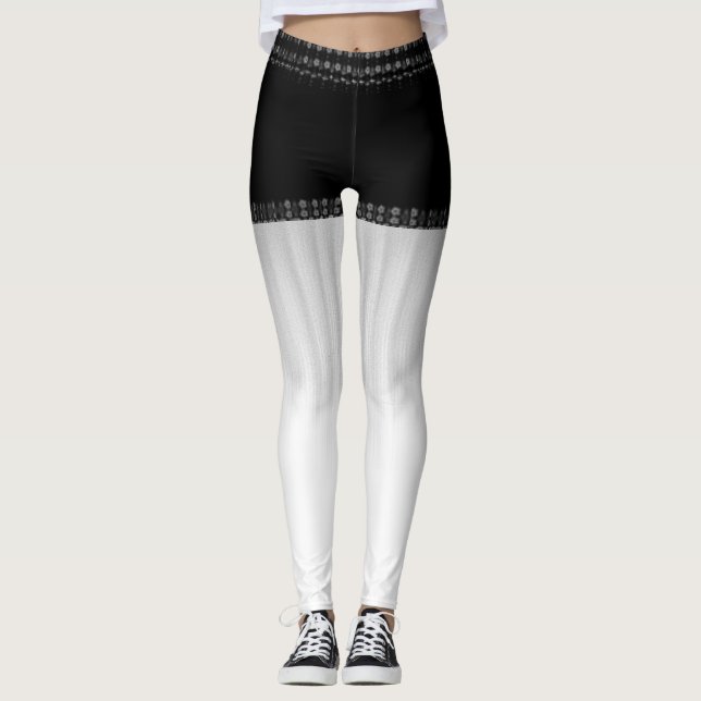 Leggings LavishlyOn Denim & Lace Shorts Noir & Blanc (Devant)