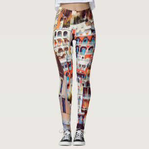 Leggings ldp POSITANO - ville - église Père Noël Maria Assu