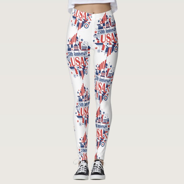 Leggings Le 250e anniversaire de l'Amérique (Devant)