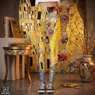 Leggings Le baiser de Gustav Klimt, Art Nouveau Vintage