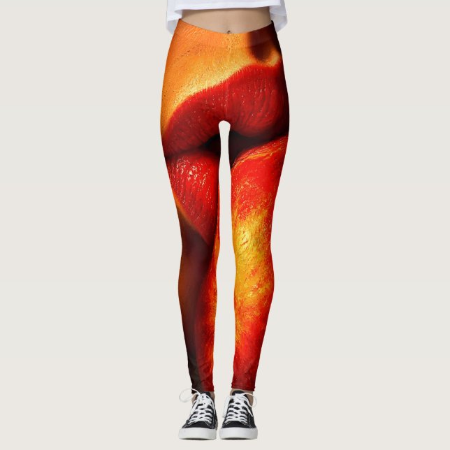 Leggings Le Baiser de Nectarine – Un Portrait Intime (Devant)