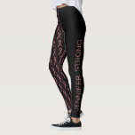 Leggings Le cancer du sein : un ruban rose fort<br><div class="desc">Joignez-vous aux courses de course contre le cancer du sein avec ces légumineuses roses,  votre nom et votre force ou votre soutien.</div>