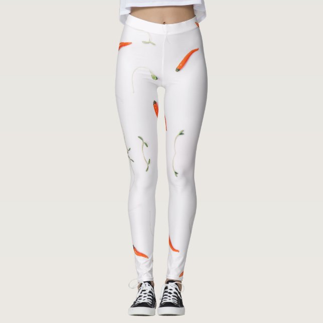 LEGGINGS LE CHILI ROUGE. C'EST CHAUD ! (Devant)