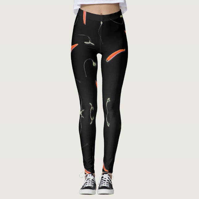 LEGGINGS LE CHILI ROUGE. C'EST CHAUD ! TRANSPARENT! (Devant)