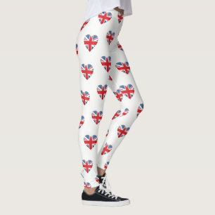 Leggings Le coeur Guêtre-Britannique des femmes