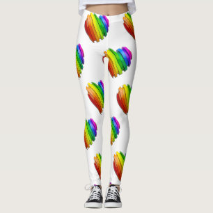 Leggings Le cœur sculptural tridimensionnel de SlipperyJoe