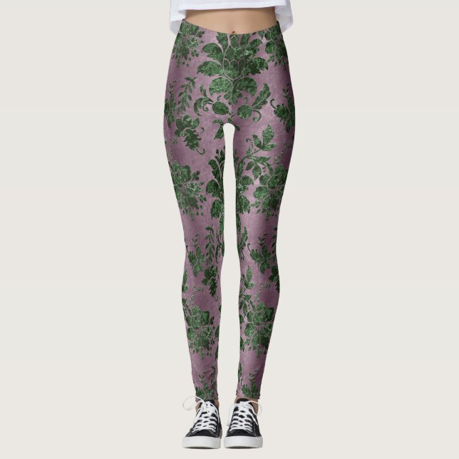 Leggings Le design de la série Velvet vert 18 (Devant)