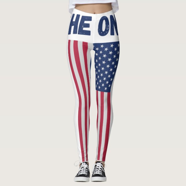 Leggings Le drapeau américain Collection Patriotique (Devant)