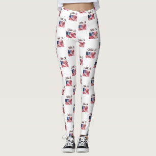 Leggings Le drapeau américain est-il heureux 4 juillet