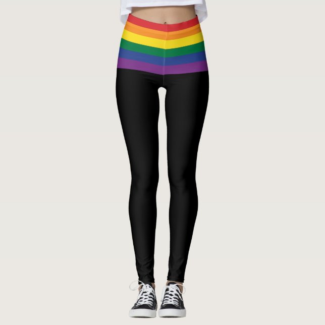 Leggings Le drapeau arc-en-ciel (Devant)