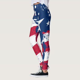 Leggings Le Drapeau Des Couleurs D'Étoiles Et De Tirages D