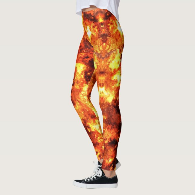 Leggings Le feu d'un rouge ardent (Gauche)