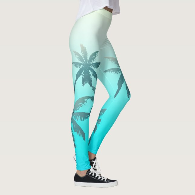 Leggings Le gradient vert d'éclat de glacier se fanent des (Droite)