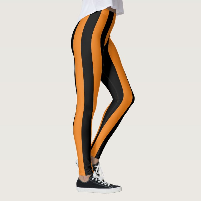 Leggings Le grand noir orange barre Halloween (Droite)