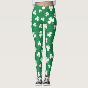 Leggings Le jour de St Patrick de motif de shamrock