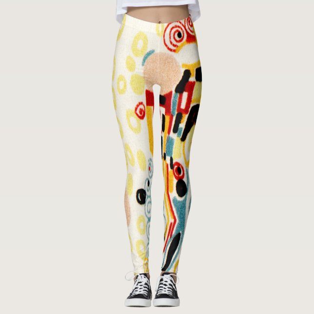 Leggings Le Motif Textile Kiss De Gustav Klimt (Devant)