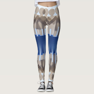 Leggings "Le Motif unique de Zigzag des gens debout"