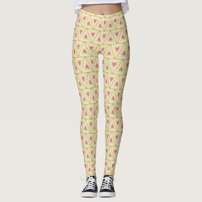 Leggings Le paradis Fleur sauvage tropical d'été (Devant)
