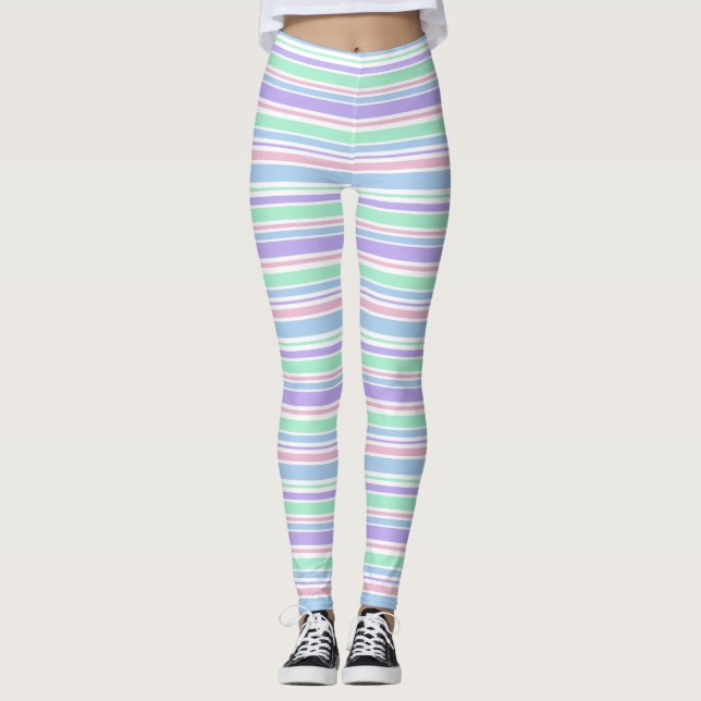 Leggings Le pastel barre des guêtres (Devant)