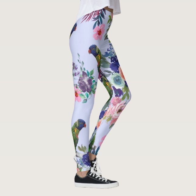 Leggings Le perroquet parmi les fleurs (Droite)