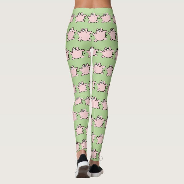 Leggings Le porc drôle d'illustration de 6 bandes dessinées (Dos)