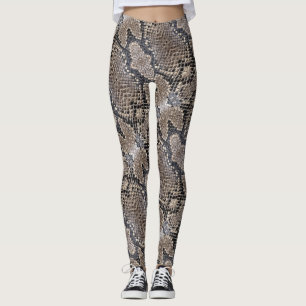 Leggings Le regard de peau de serpent dans les gris et