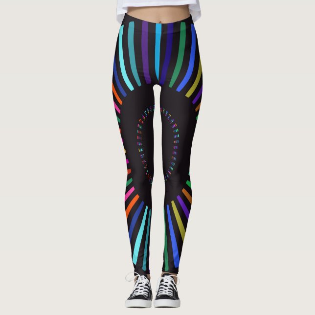 Leggings Le rétro soleil de couleurs (Devant)