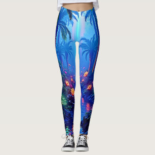 Leggings Le rêve enchanté de la forêt de la rivière Vibrant