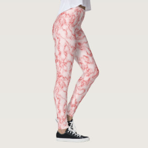 Leggings Le Rocher De Marbre Rose Swirls Joliment Pattisé