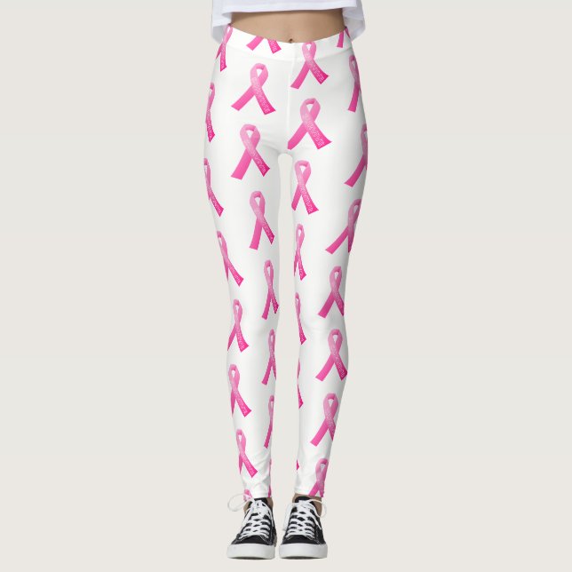 Leggings Le Ruban rose des jambes des femmes survit (Devant)