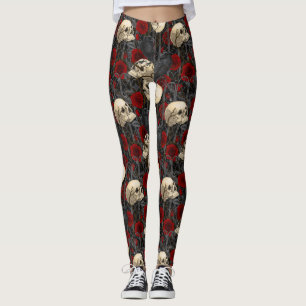 Leggings Le secret de Raven. Illustration gothique sombre e