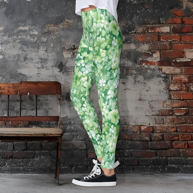 Leggings Le Shamrock et le trèfle de la fête de la St. Patr (Green Shamrock St. Patrick's Day Leggings)