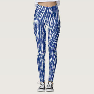 Leggings Le Shibori japonais Indigo tripe l'encre d'art