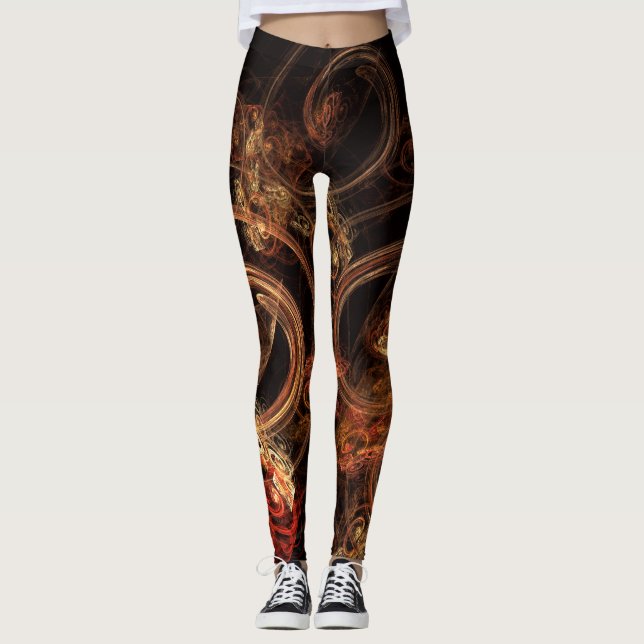 Leggings Le son de la musique Art Abstrait (Devant)