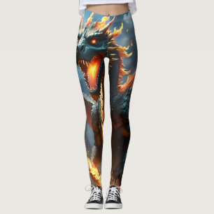 Leggings "Le souffle d'Inferno : la flamme du dragon"