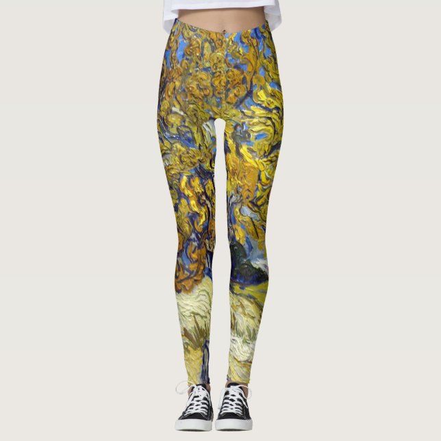 Leggings Le tableau du mûrier de Van Gogh, un chef-d'œuvre  (Devant)