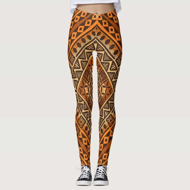 Leggings Le textile tribal africain : de style ethnique. (Devant)